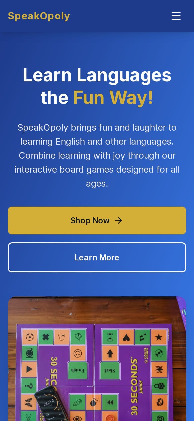 Language Board Game