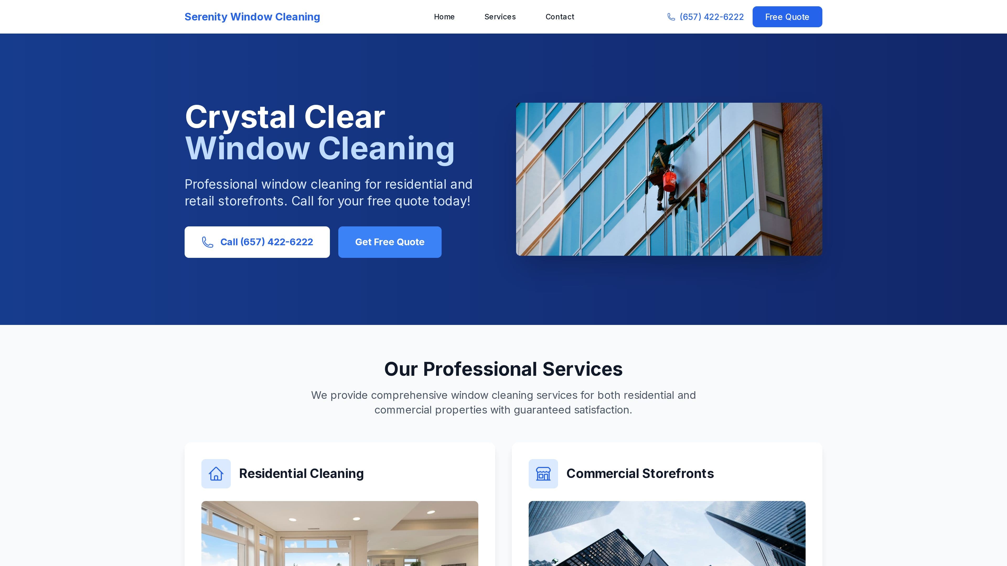 Serenity window cleaning