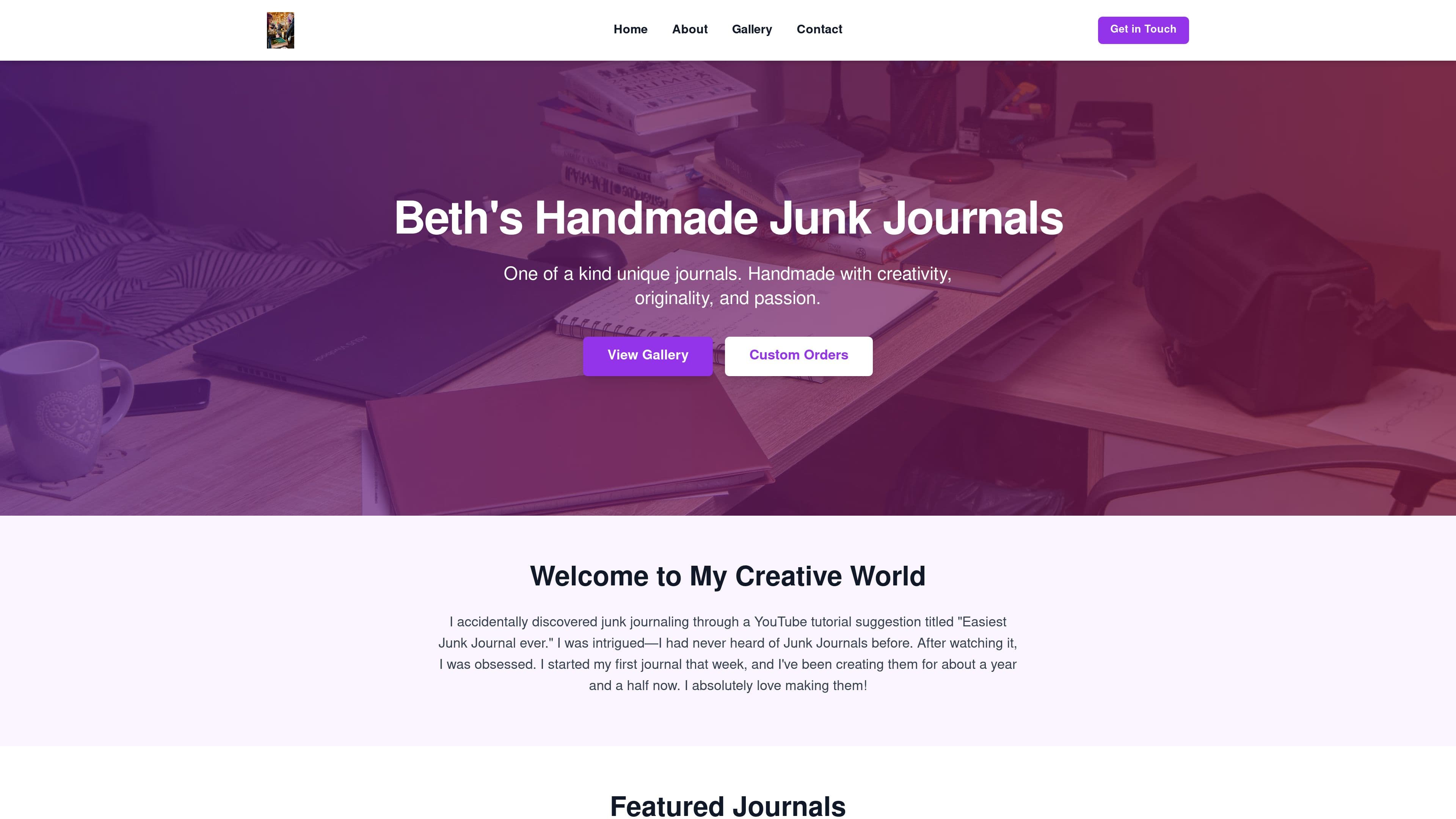 Beth's handmade Junk Journals