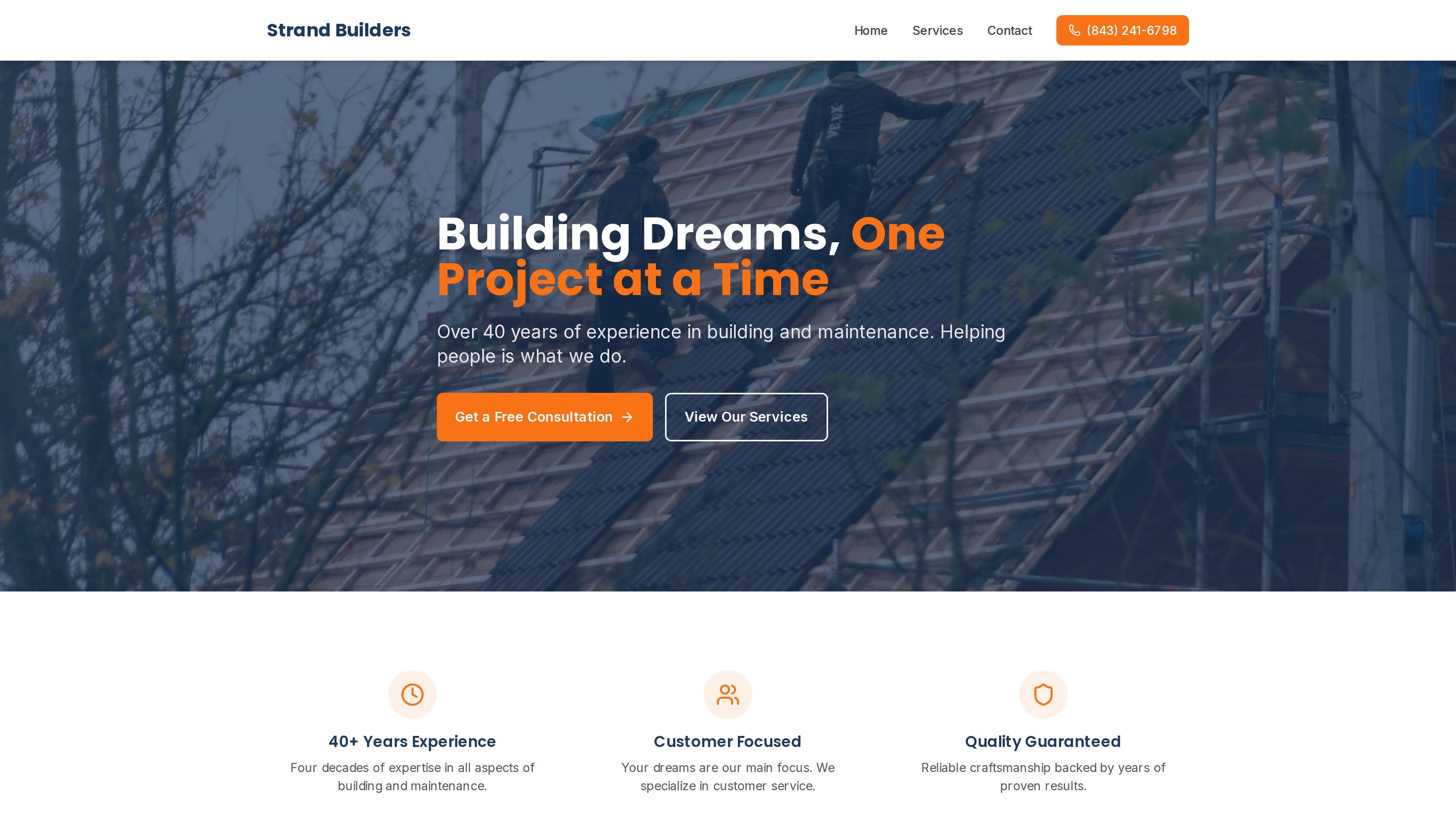 Strand Builders maintenance and repair