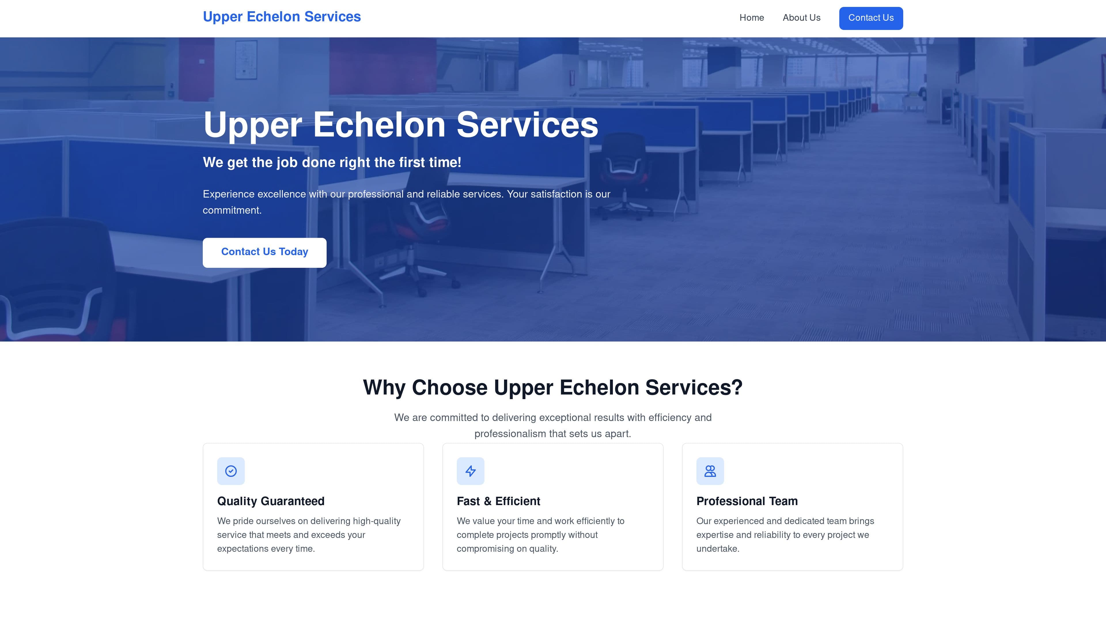 Upper Echelon services