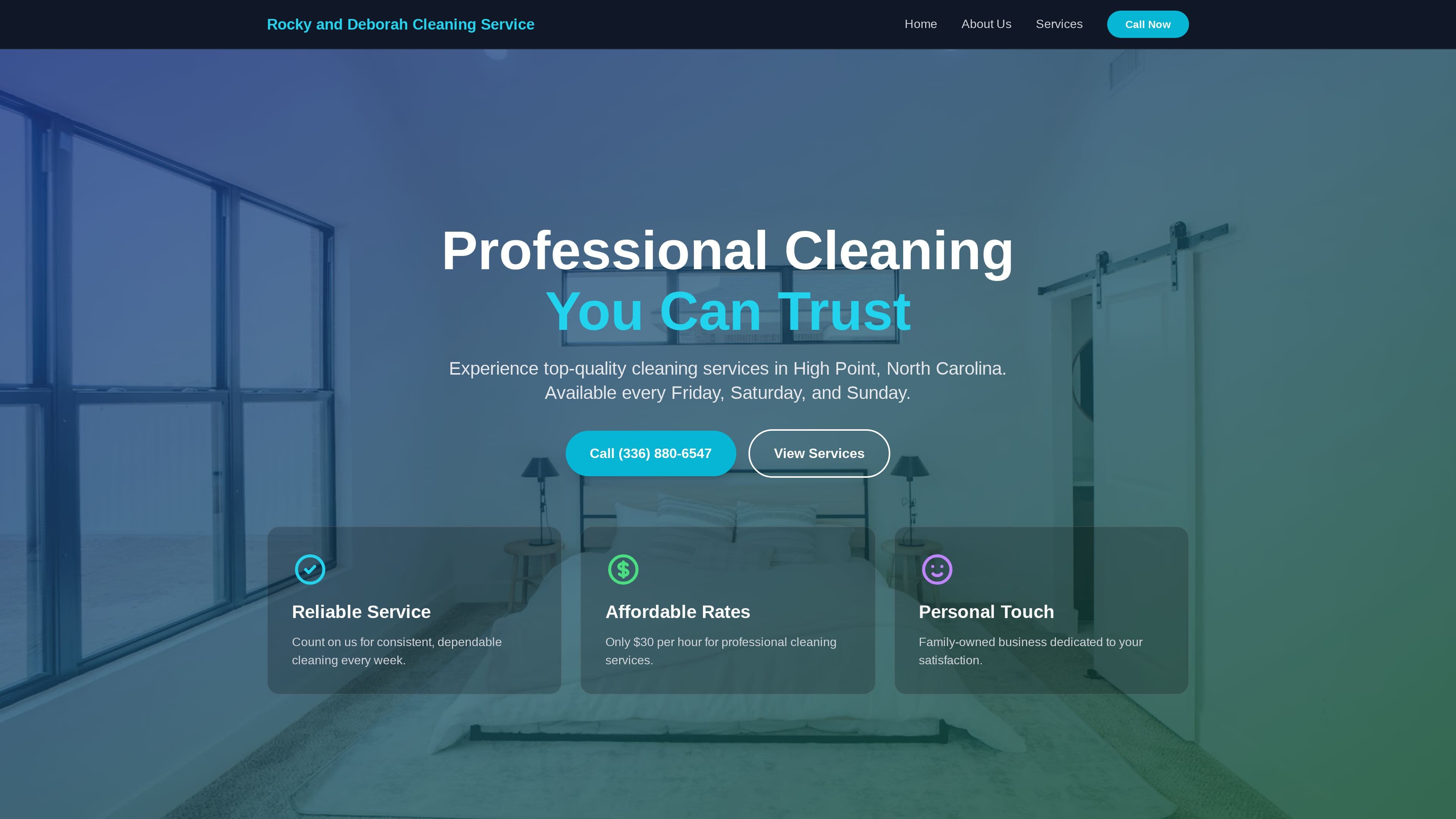 Rocky and Deborah cleaning service