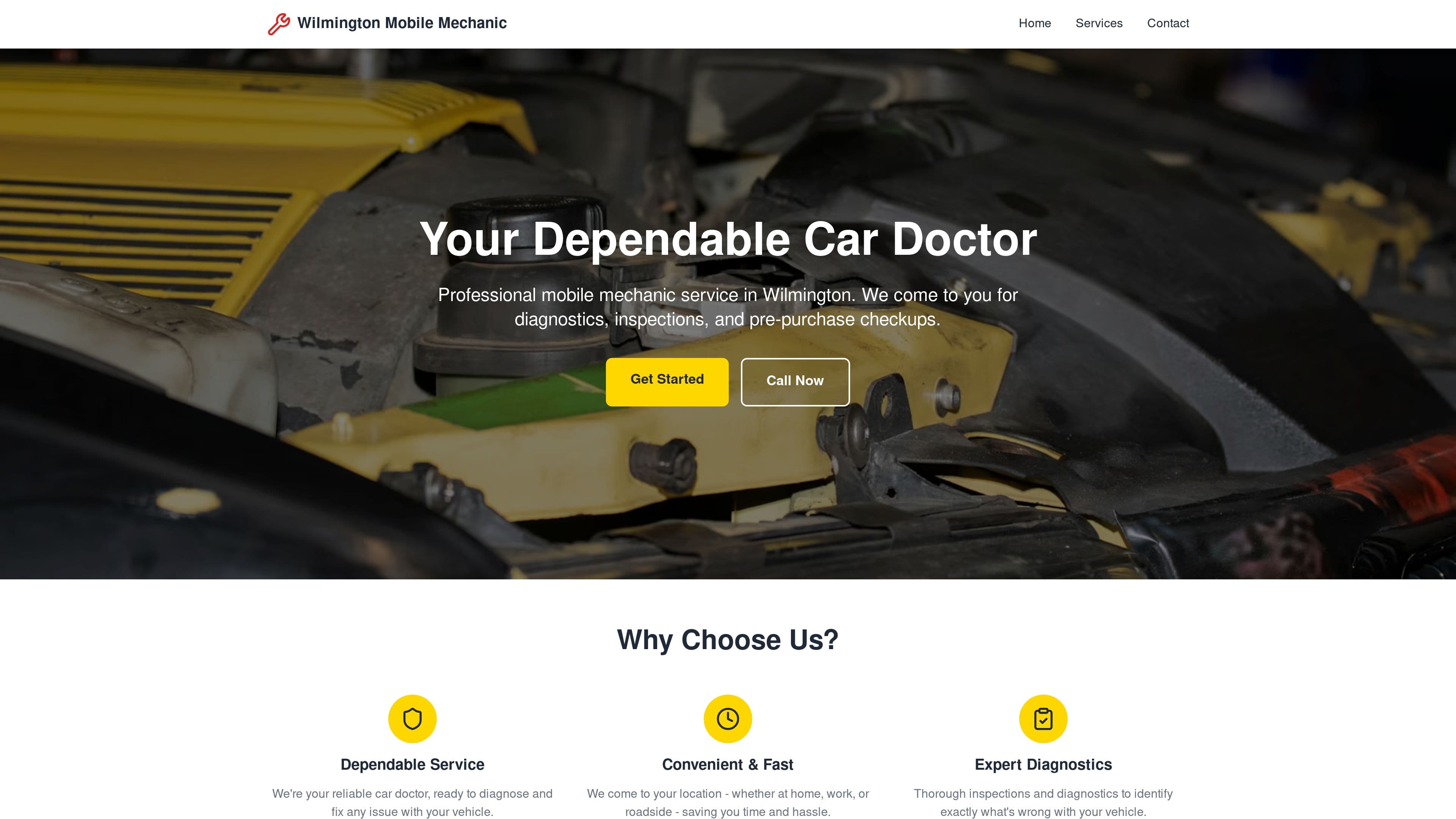 Wilmington mobile mechanic service