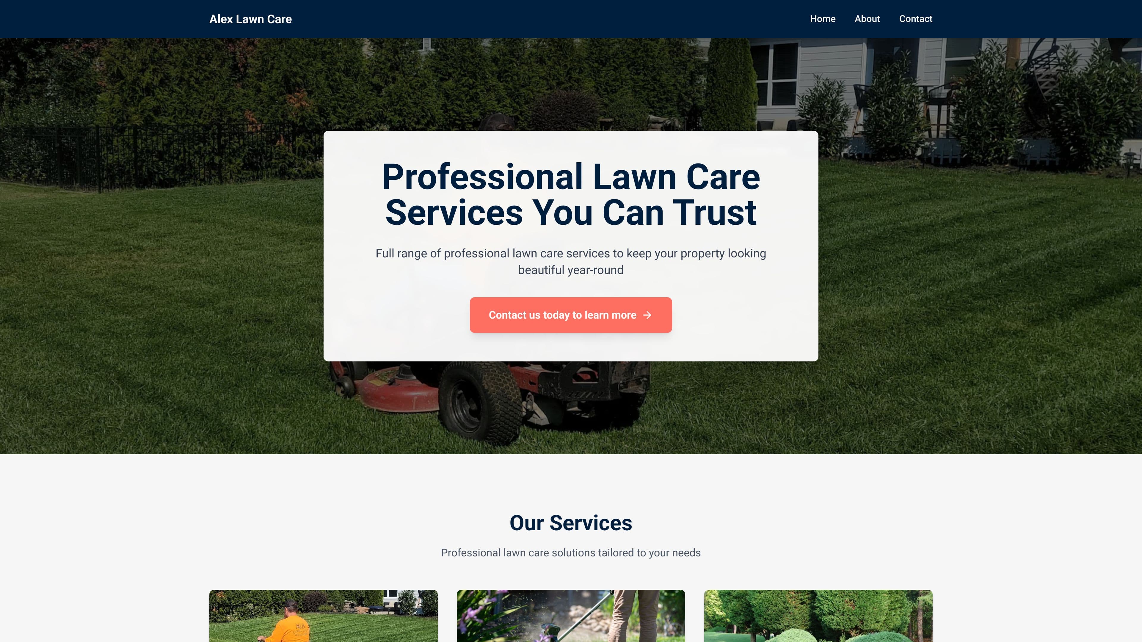 Alex’s lawn care