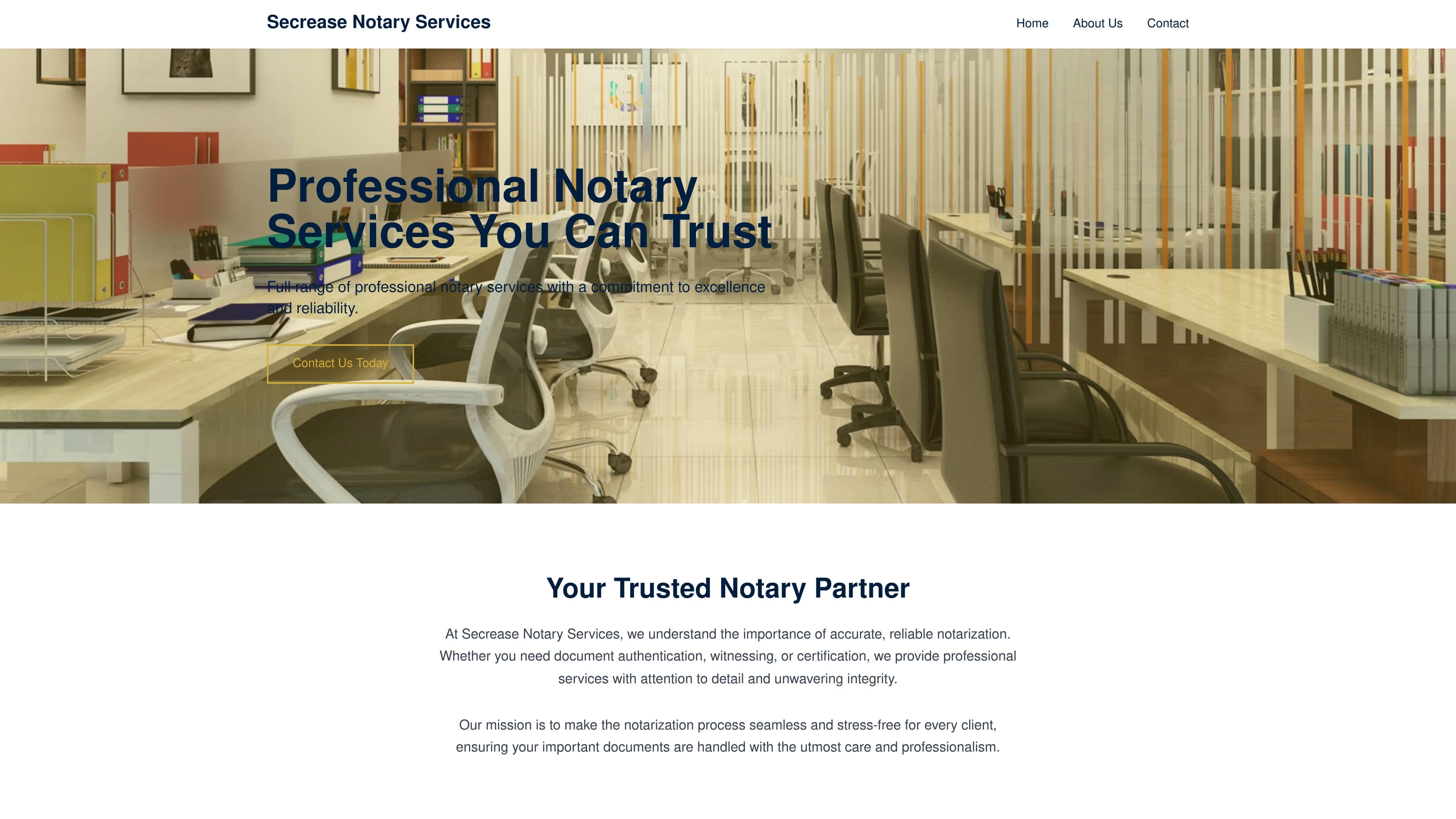 Secrease notary services