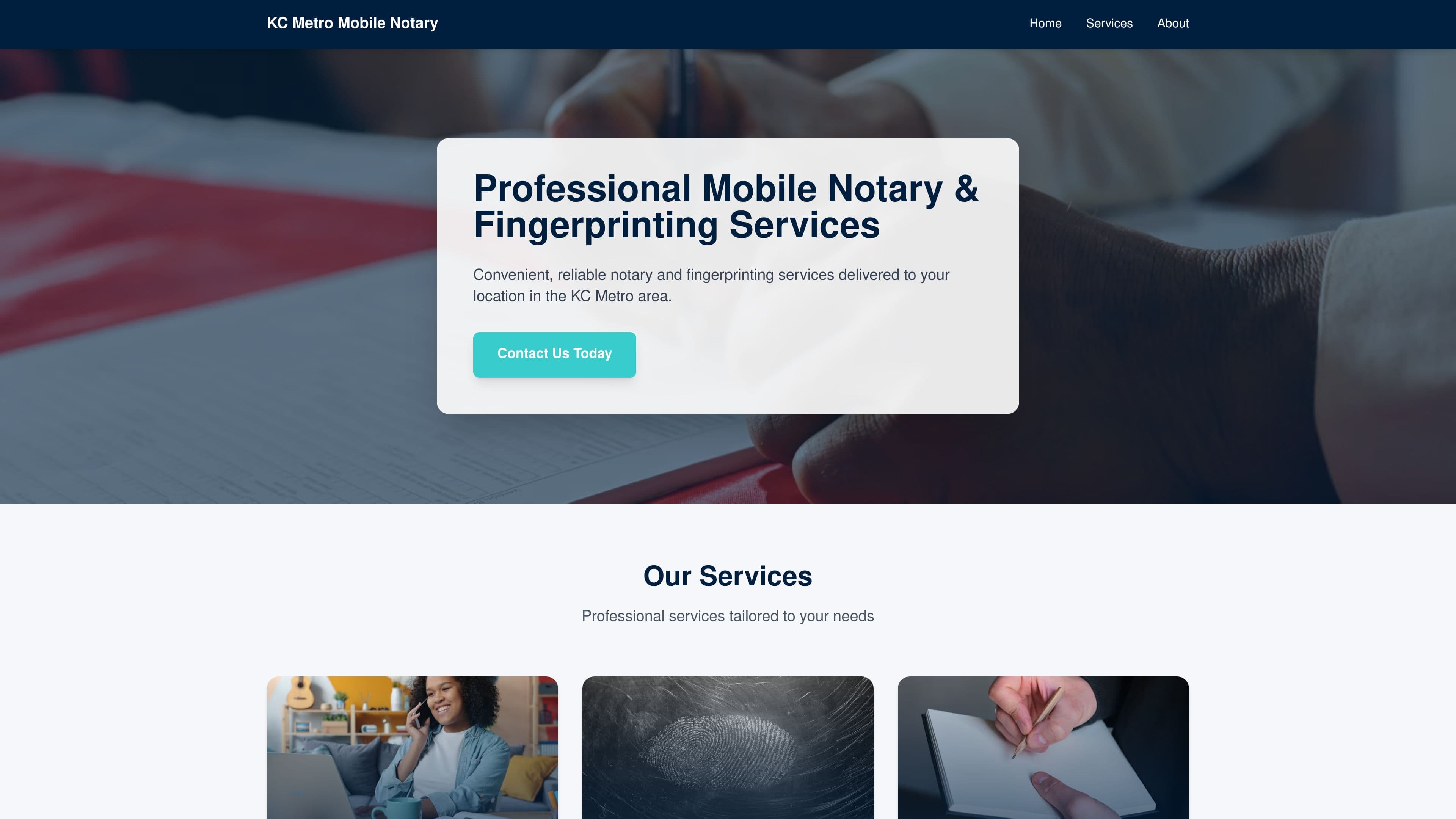 Kc Metro mobile notary and fingerprinting