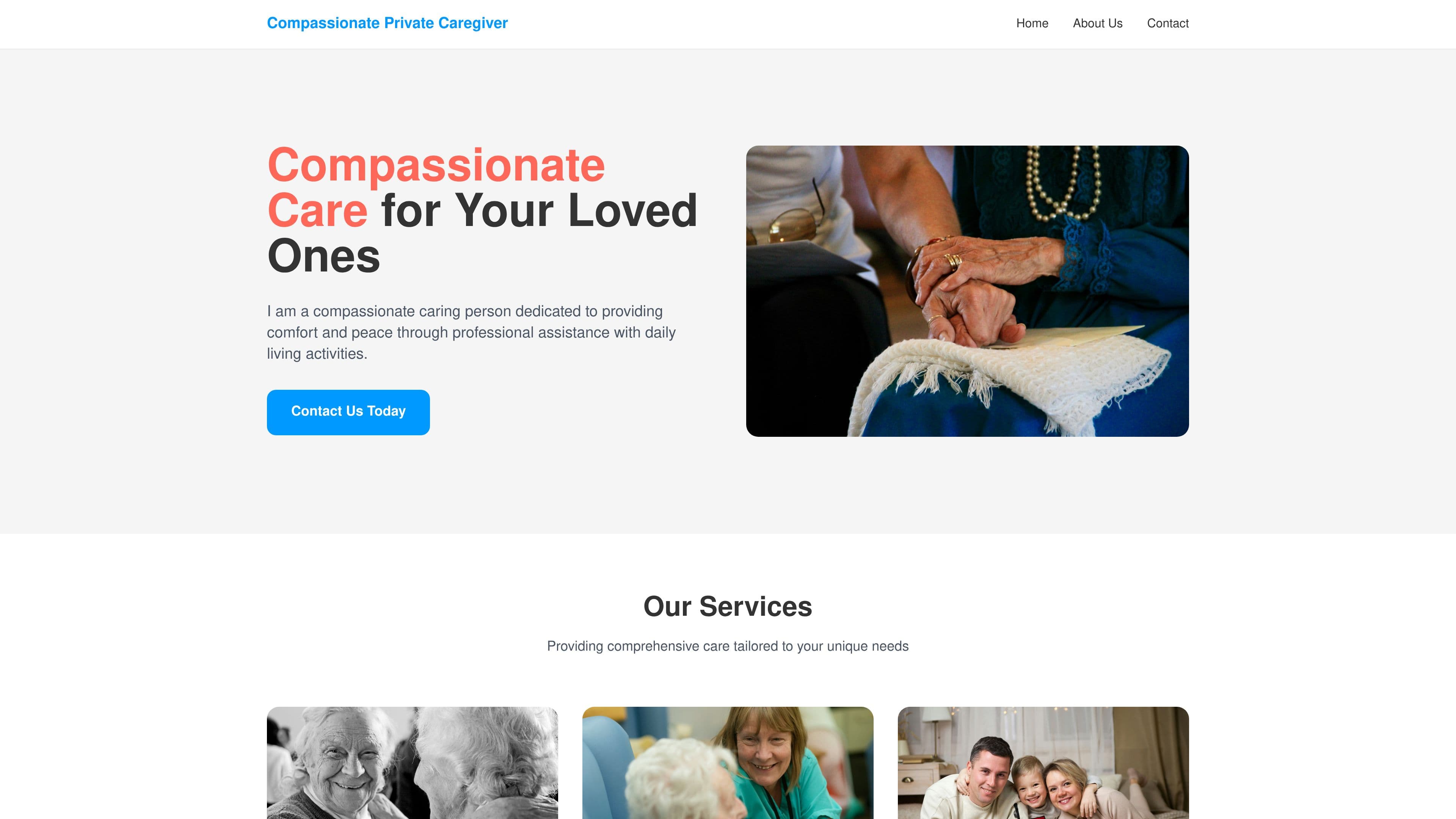 Compassionate private caregiver