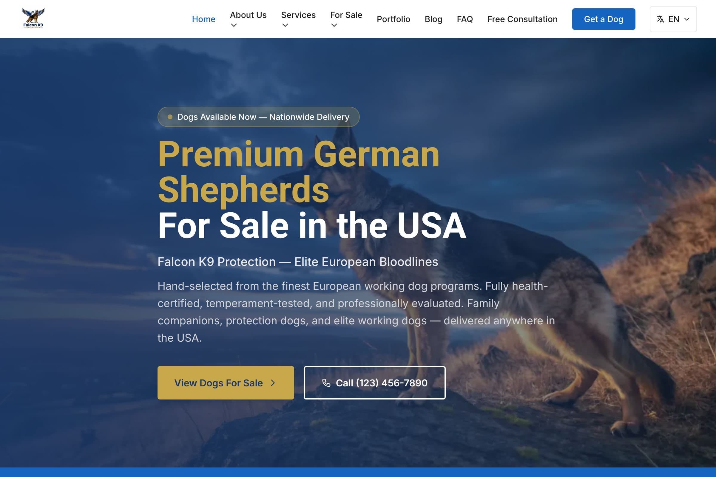Premium German Shepherds For Sale in the USA