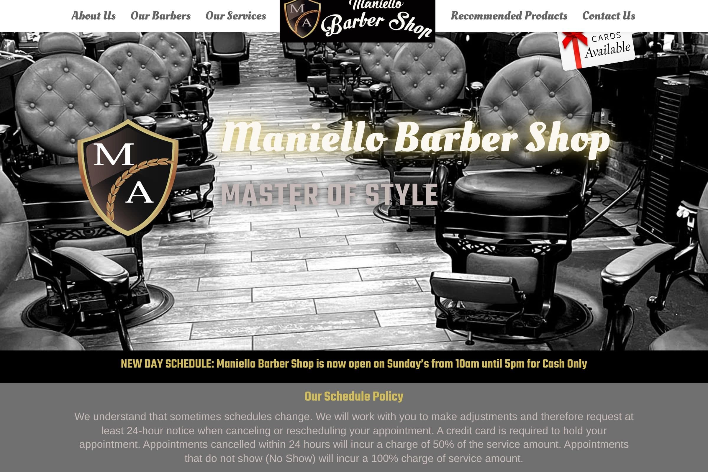 maniellobarbershop.com