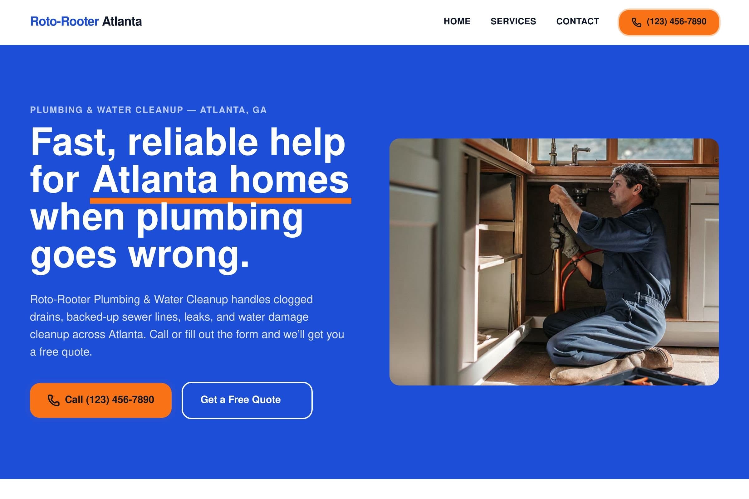Roto-Rooter Plumbing & Water Cleanup website