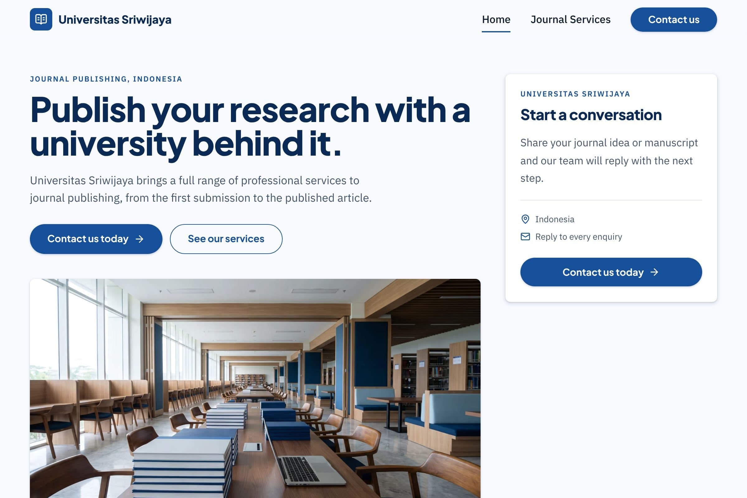 Universitas Sriwijaya website