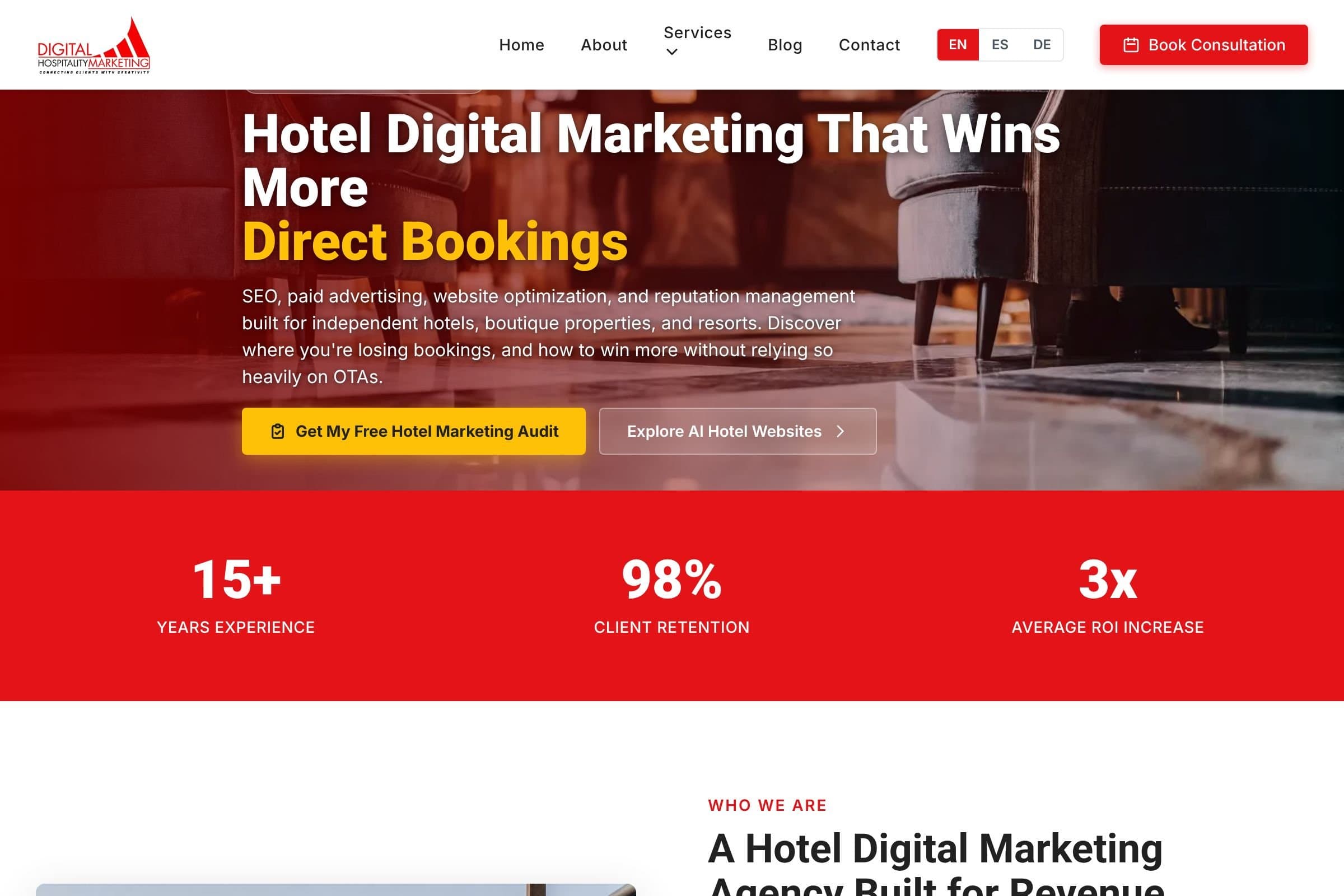 Digital Hospitality Marketing website